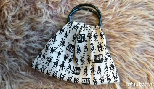 手ぬぐい1枚でミニバッグ。縫い物体験に行ってきました