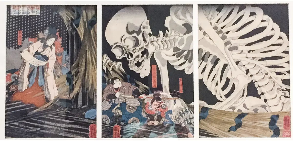 歌川国芳の代表作「相馬の古内裏」がしゃどくろの浮世絵