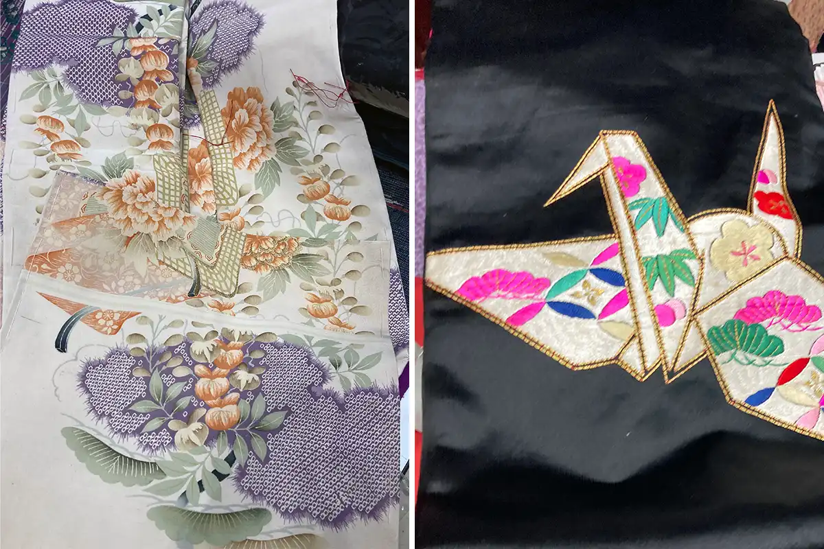 marunaで気になったベージュと黒繻子の刺繍帯